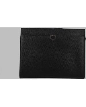 Ferragamo Pochette "Gancini" - Gray
