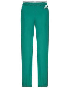 Miu Miu New Balance X Technical Poplin Pants Featuring Coco Gauff - Green