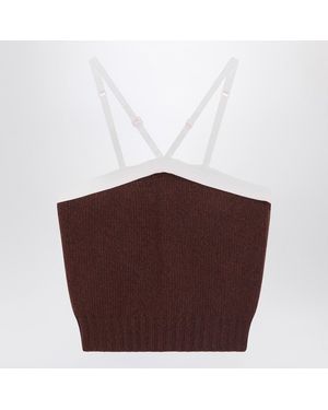 Prada Sleeveless Knitted Top - Brown