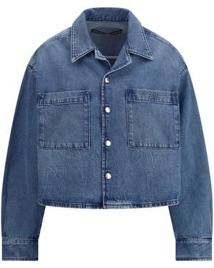 Alexander Wang Cropped Denim Shirt - Blue