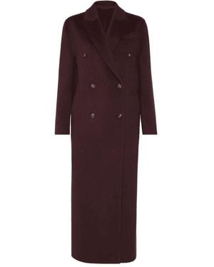 Brunello Cucinelli Double-Breasted Coat - Purple