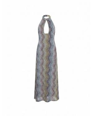 Missoni Cut-Out Sequined Lamé Maxi Dress - White