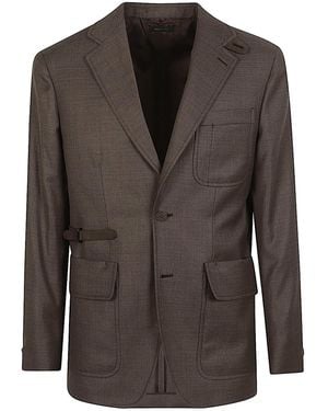 Brioni Cotton Blouson Jacket - Brown