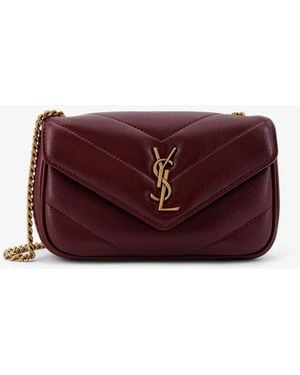 Saint Laurent Loulou Mini Leather Shoulder Bag With Chevron
