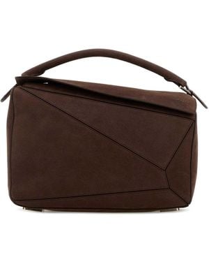 Loewe Leather Large Puzzle Handbag - Brown