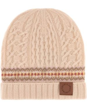 Stella McCartney Light Wool Beanie Hat - Natural