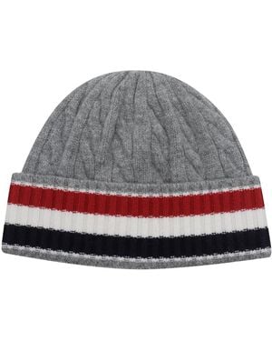 Thom Browne Logo Hat - Gray