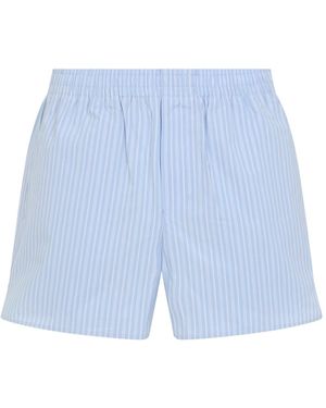 Ami Paris Light Elasticated Cotton Shorts - Blue