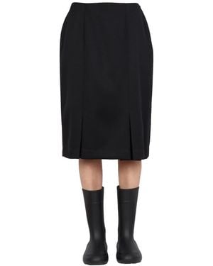 Raf Simons Structured Midi Skirt - Black