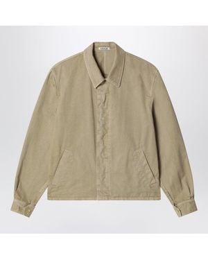 AURALEE Garment-Dyed Finx Chino Blouse - Natural