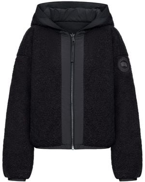 Canada Goose Alberni Reversible Fleece Bomber Jacket - Black