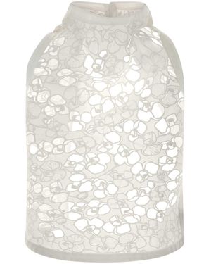 Carven Bl442-Backless Top - White