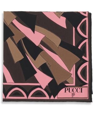 PUCCI Baiadera Print Silk Square Scarf - White