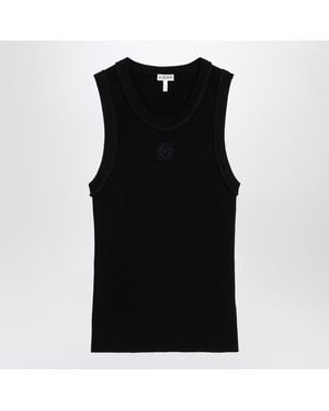Loewe Ribbed Anagram Tank Top - Black