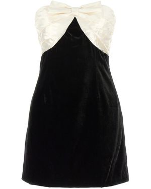 Alessandra Rich Bow Short Dress - Black