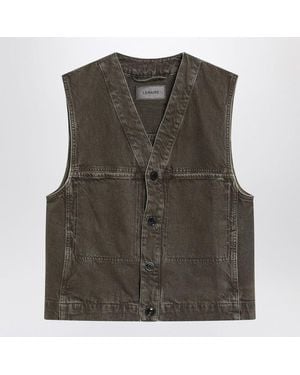 Lemaire Moss Denim Vest - Green