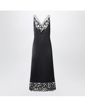 Fendi Silk And Lace Dress - Black