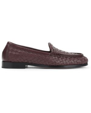 Bottega Veneta Silenzio Supple Intrecciato Loafer - Purple