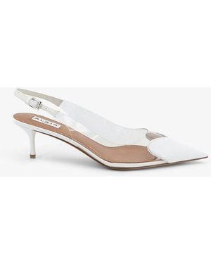 Alaïa Le Coeur Slingback Pvc And Leather Pumps - White