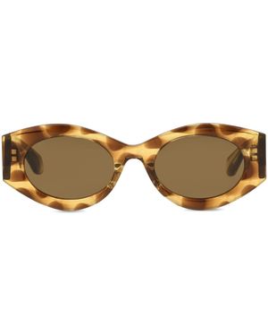 Alaïa Alaã¯A Oval Sunglasses - Metallic