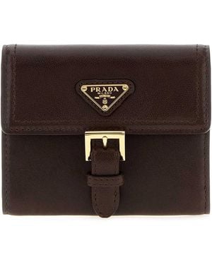 Prada Nappa Leather Wallet - Brown