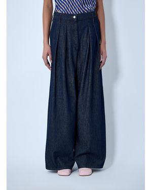Dries Van Noten Wide-Leg Denim Pants - Blue
