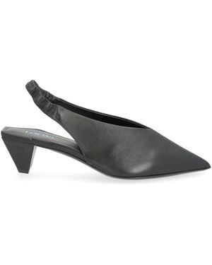 Loewe Origami Cubic Lambskin Slingback - Gray