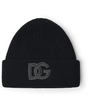 Dolce & Gabbana Dolce & Gabbana 'Dg' Logo Beanie - Black