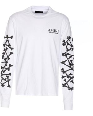Amiri Bones Stacked Long Sleeve Tee in Black for Men | Lyst