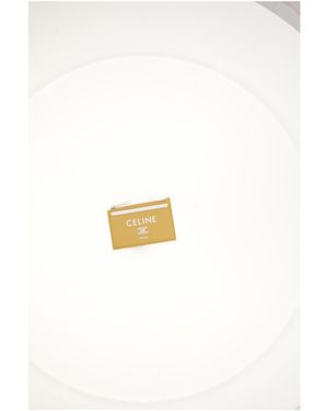 Celine Zipped Card Holder - White
