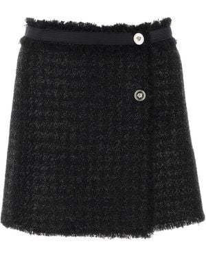 Versace Tweed Mini Skirt - Black