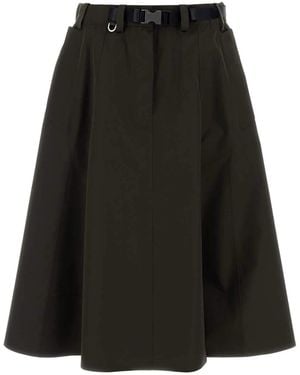 Prada Army Tech Fabric Skirt - Black