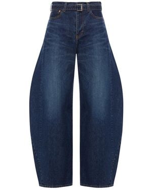 Sacai Wide Leg Jeans - Blue