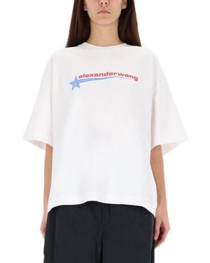 Alexander Wang Graphic Crew Neck T-Shirt - White