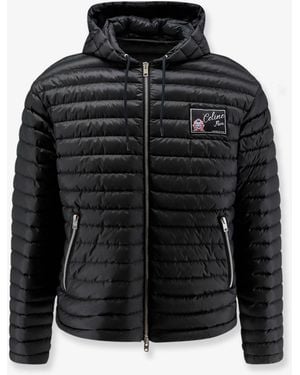 Celine Hooded Quilted Down Jacket - Black