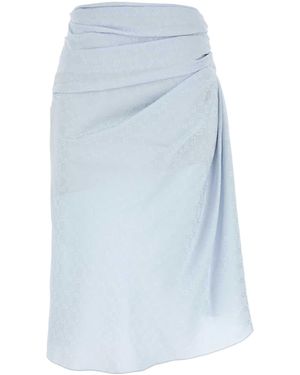Givenchy Pastel Silk Skirt - Blue