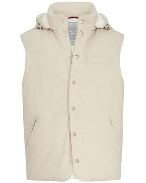 Brunello Cucinelli Wool Padded Vest - White