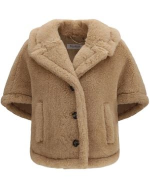 Max Mara Corvino Cape Jacket - Natural