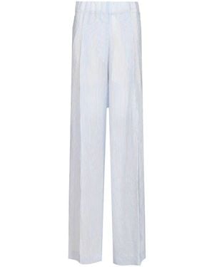 Dries Van Noten Striped Wide-Leg Pants - White