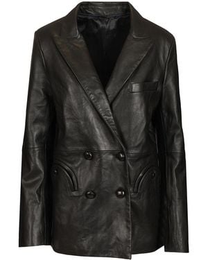 Blazé Milano Blazé Milano "Vegas Baby" Double-Breasted Blazer - Black