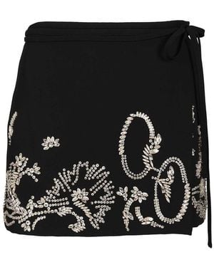 Dries Van Noten Wrap Miniskirt - Black