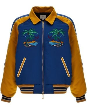 Rhude 'Palm Eagles Souvenir' Bomber Jacket - Blue