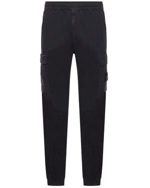 Stone Island Regular Tapered Pants in Black for Men | Lyst