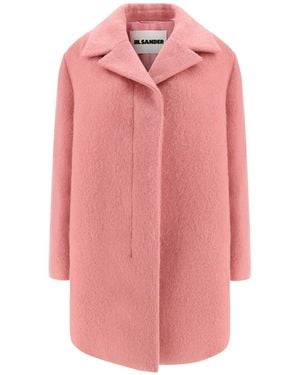 Jil Sander Single-Breasted Coats - Pink