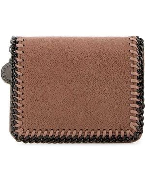 Stella McCartney Antiqued Shaggy Deer Falabella Wallet - Brown
