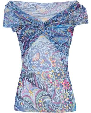 Etro Straight Neck Top - Blue