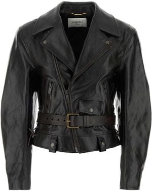 Saint Laurent Leather Jacket - Black