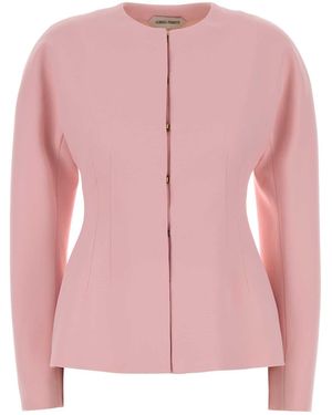 Alberta Ferretti Crepe Blazer - Pink