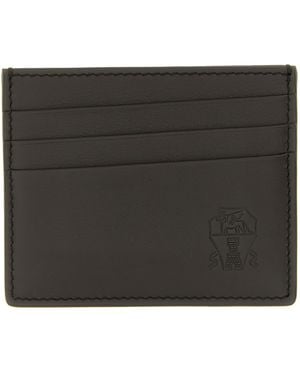 Brunello Cucinelli Logo Card Holder - Black