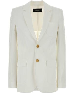DSquared² Dsquared Cotton Blazer - White